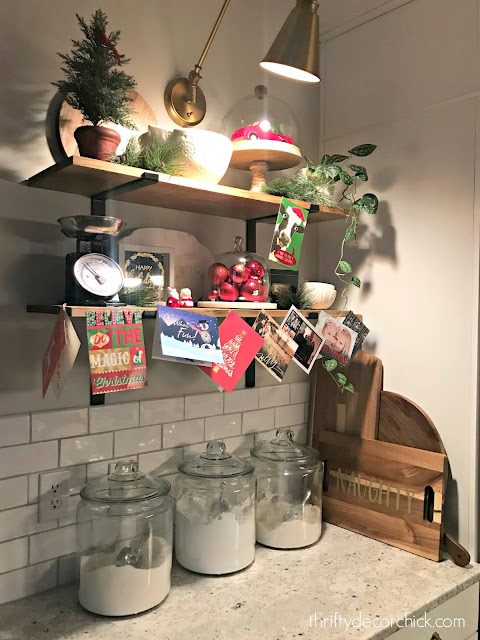 DIY open shelves in kitchen