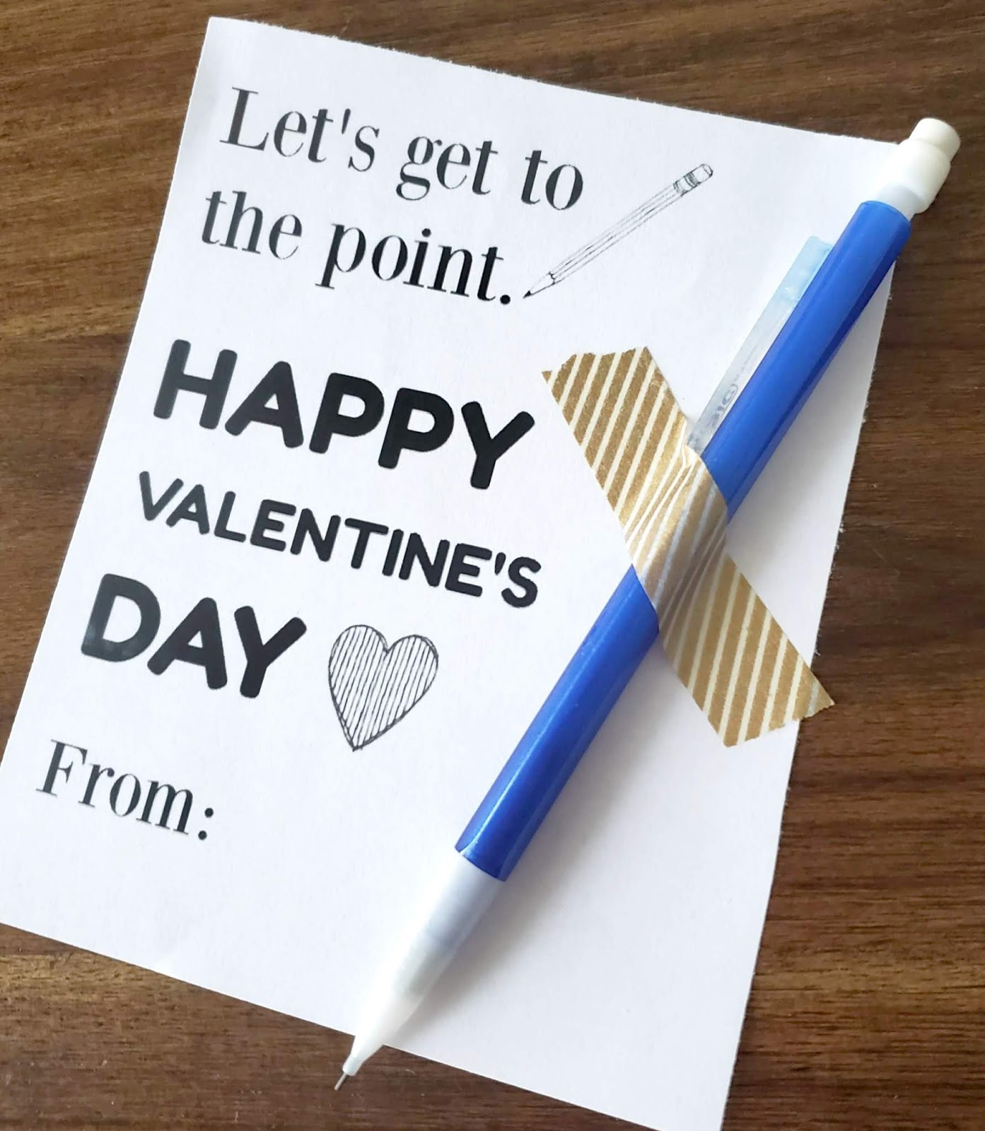 Pencil Valentine Free Printable | 320 * Sycamore