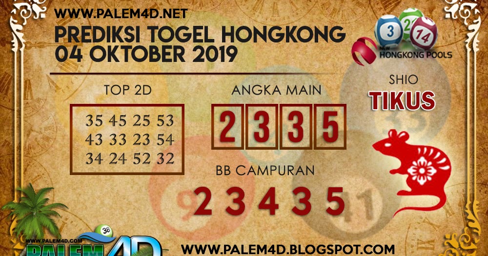 Prediksi Hongkong 04 Oktober 2019 Prediksi Togel Jitu