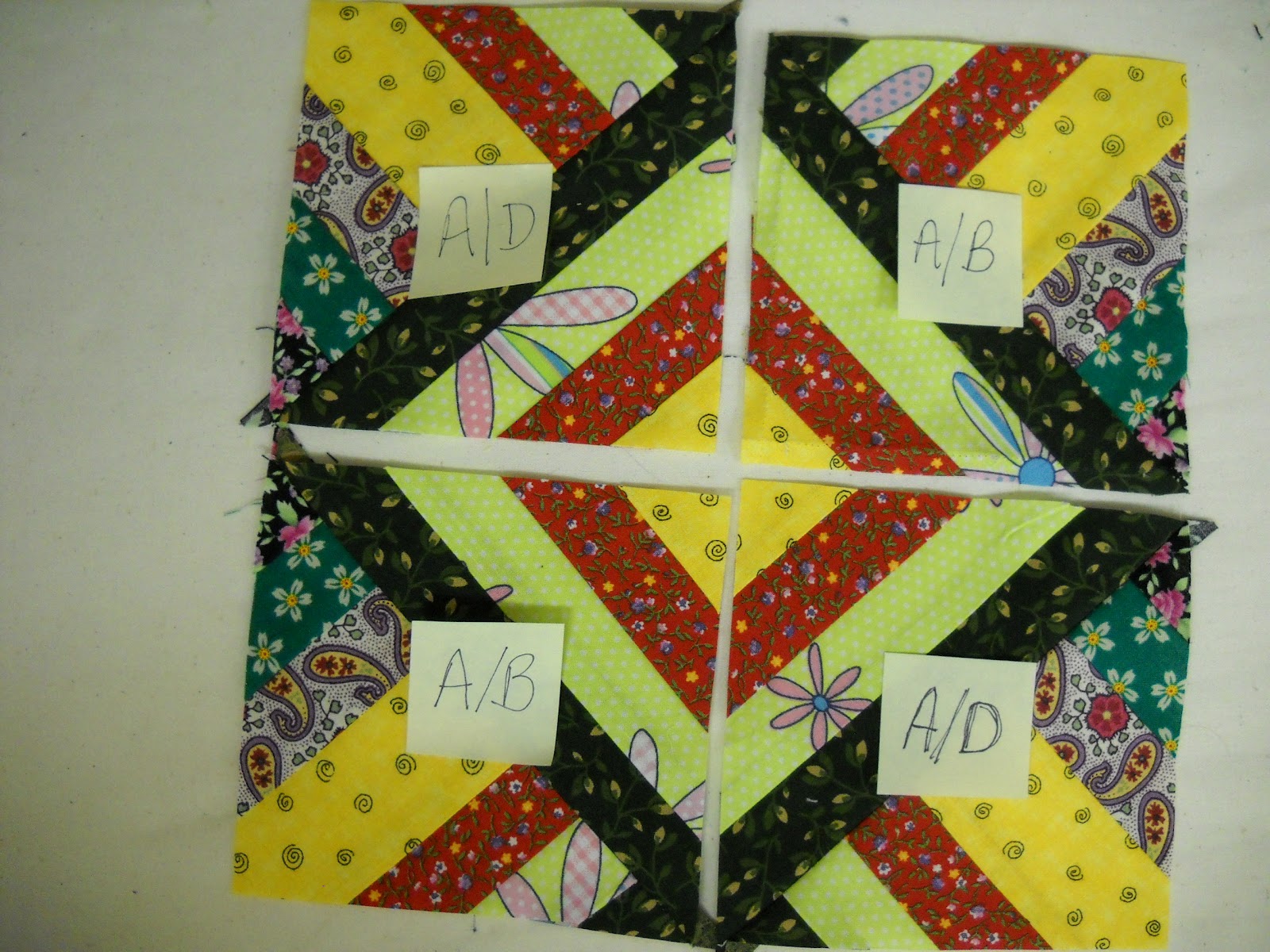 Gwen's Quilt Barn Hidden Wells Block Construction & Photos