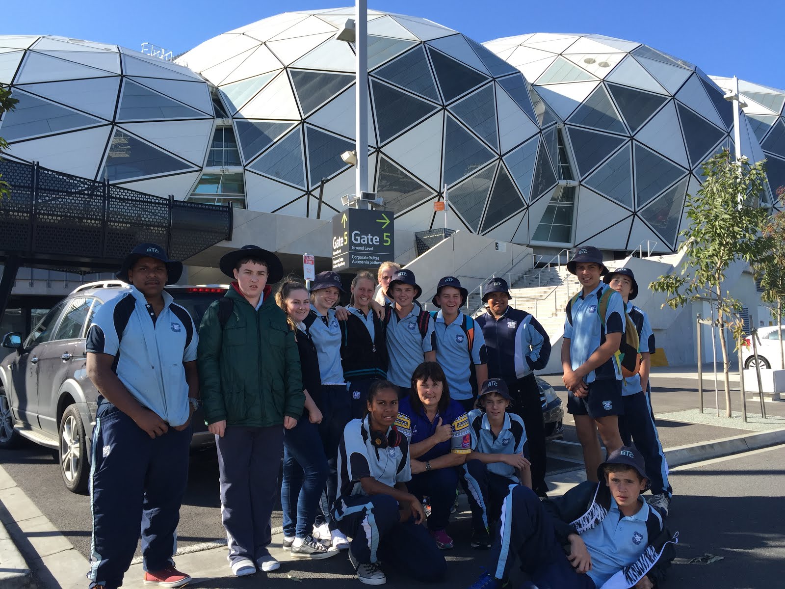 Year 9 Students at Aami Park, Melbourne