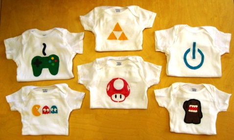 Video game onesies for baby geeks