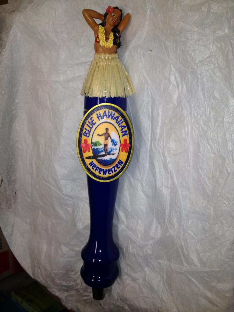 Tap Handle 223 Bayhawk Ales Blue Hawaiian Hefeweizen