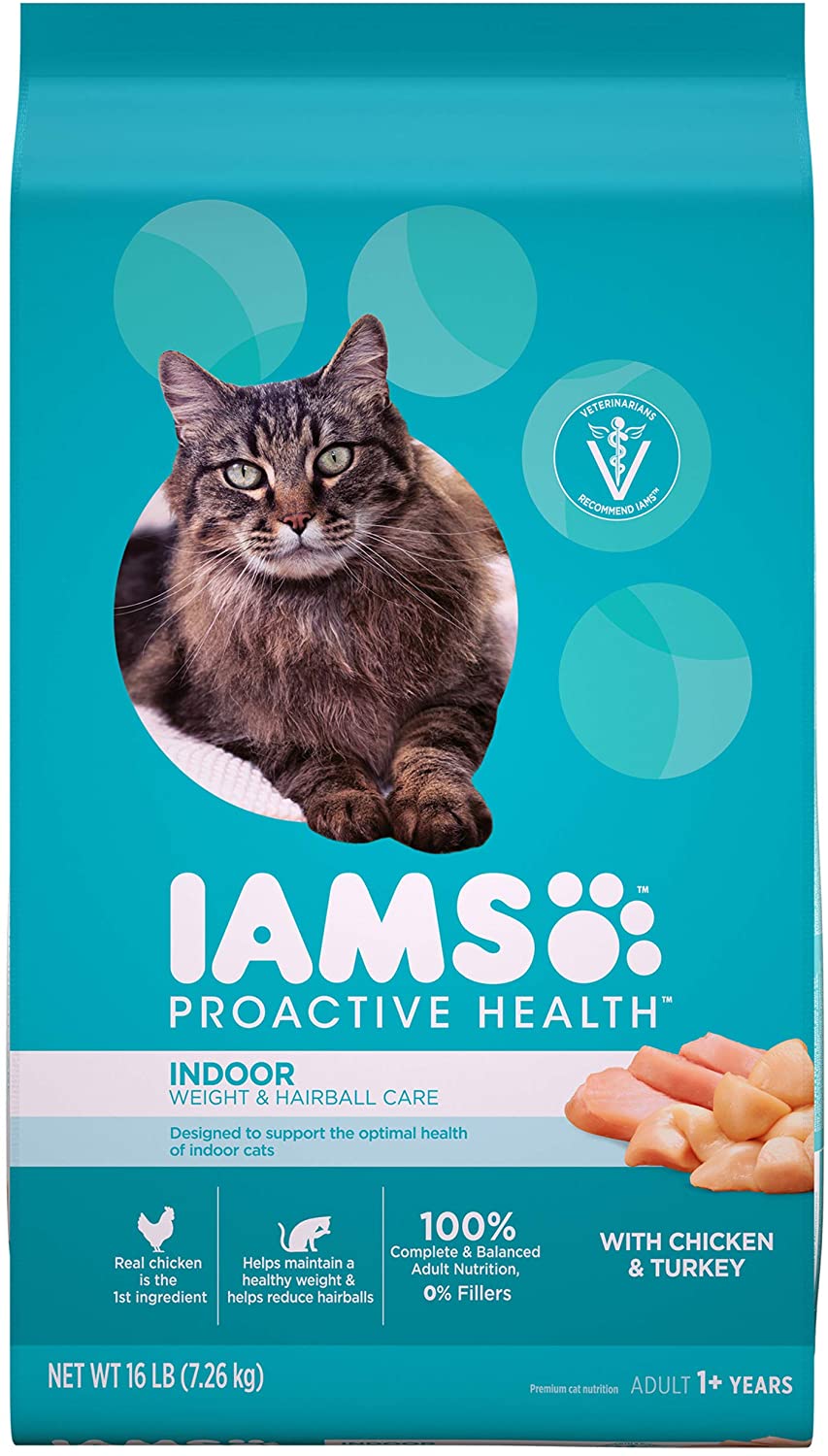 IAMS Proactive Health Adult Indoor Weight & Hairball Control Dry Cat Food
