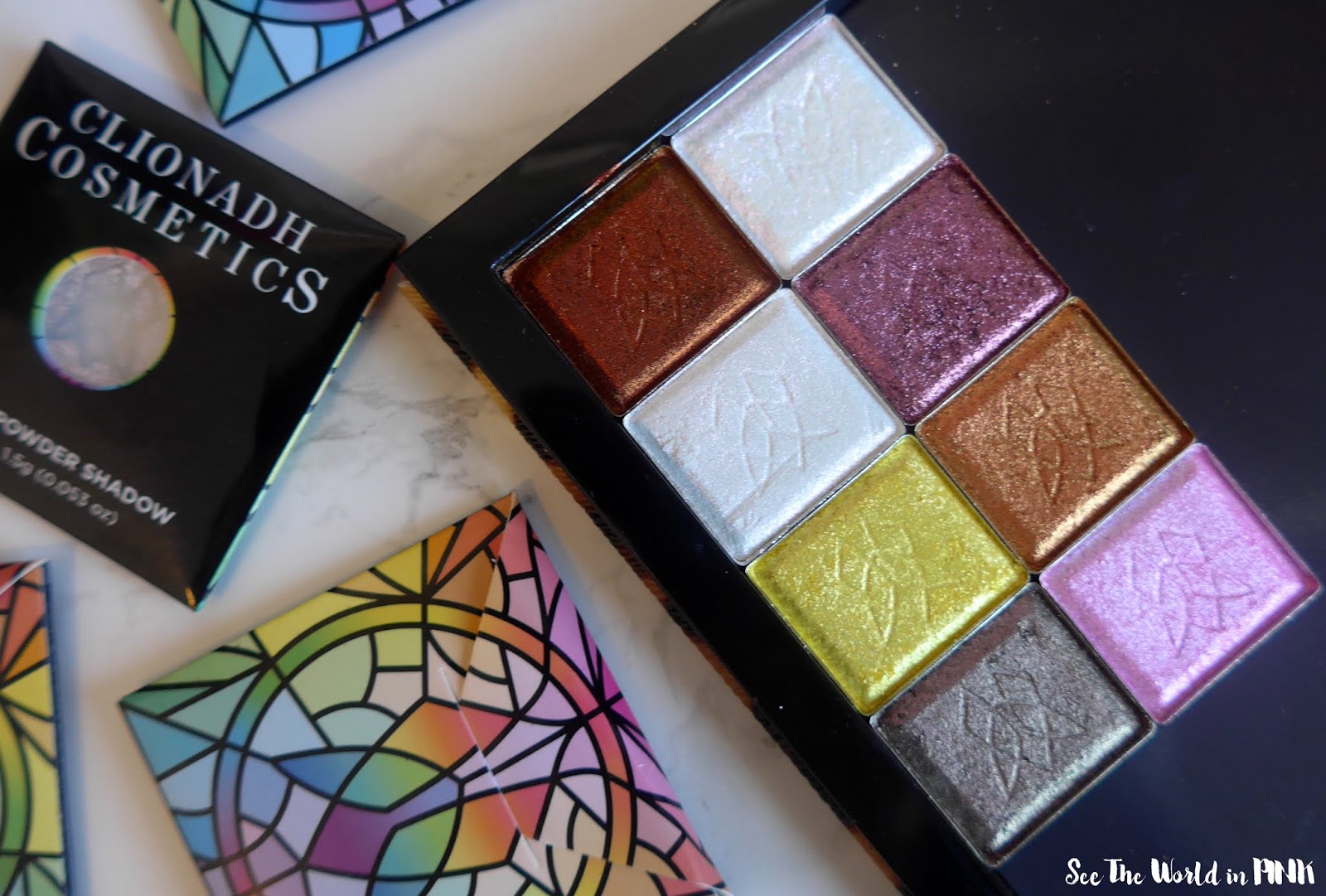 Clionadh Cosmetics Stained Glass Collection Eyeshadows Swatches, Eye