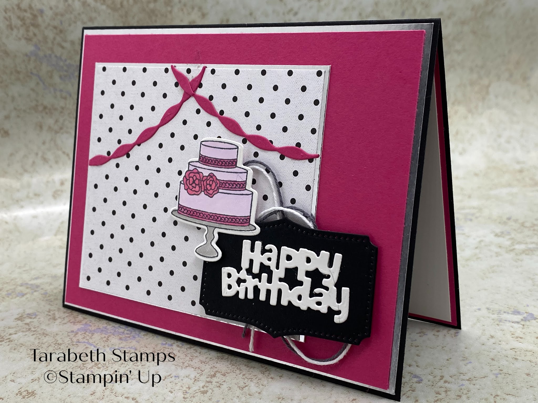 Tarabeth Stamps: Stampin' Up Prettiest Birthday Happy Birthday Card