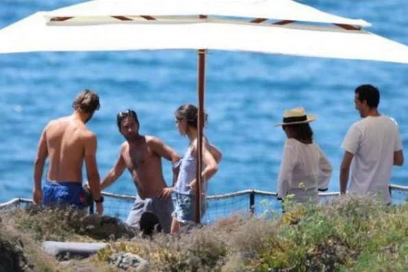 Princess Caroline of Hanover, Princess Alexandra, Pierre Casiraghi and his wife Beatrice Borromeo, Charlotte Casiraghi and her son Raphael Elmaleh and Lamberto Sanfelice