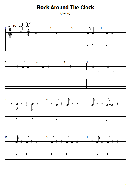 Rock Around The Clock Tabs Bill Haley,How To Play Bill Haley On Guitar,Rock Around The Clock Free Tabs,Bill Haley Sheet Music,Bill Haley Rock Around The Clock,