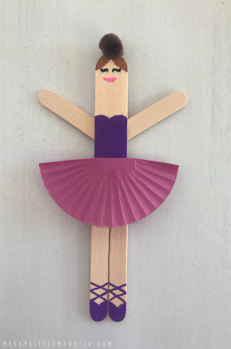 popsicle stick ballerina dancer craft