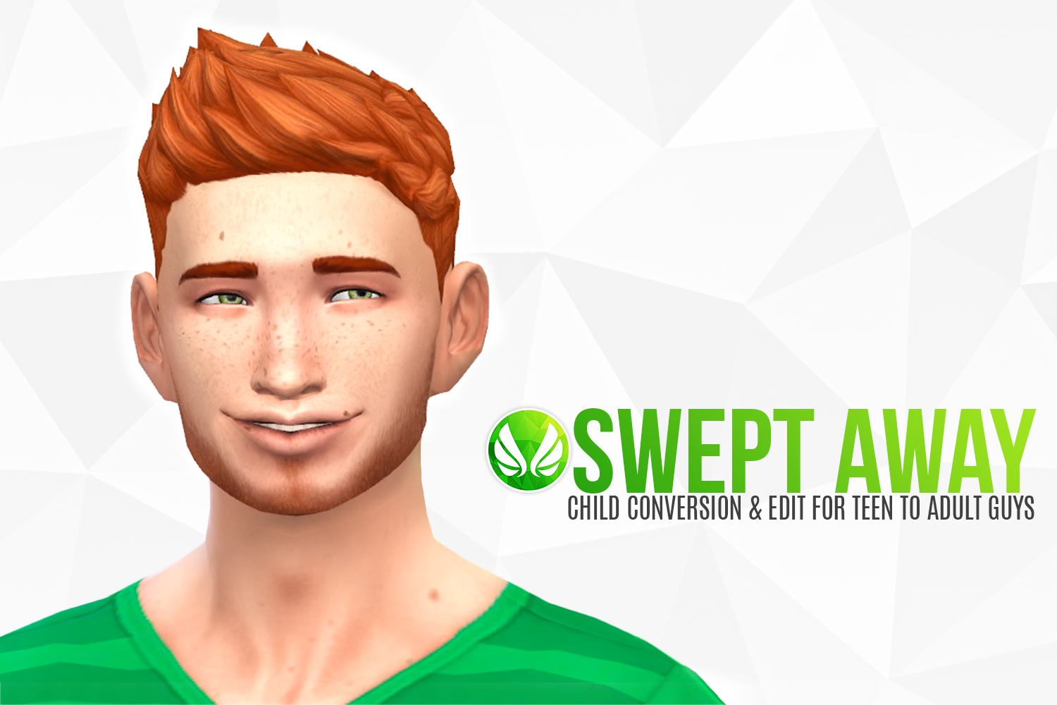 Simsational Designs: UPDATED: Swept Away - Child Hair Conversion for Teen  to Adult Guys