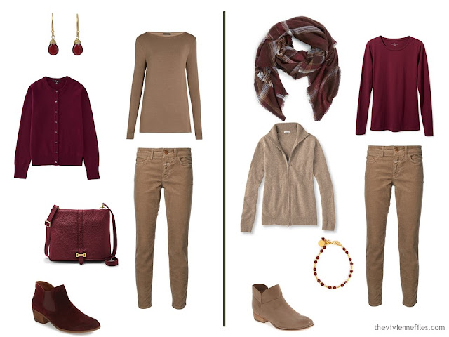 Capsule Wardrobe Color Palette - A Drop of Wine, with 6 Neutral Colors ...