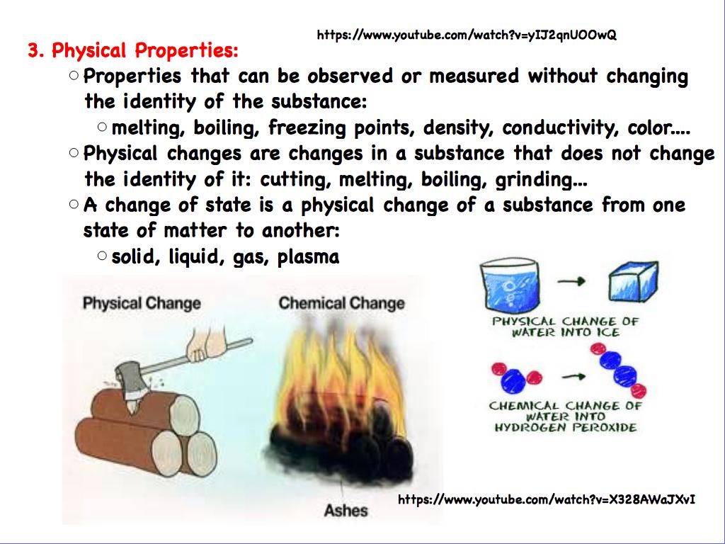 CHEMISTRY PROPERTIES OF MATTER
