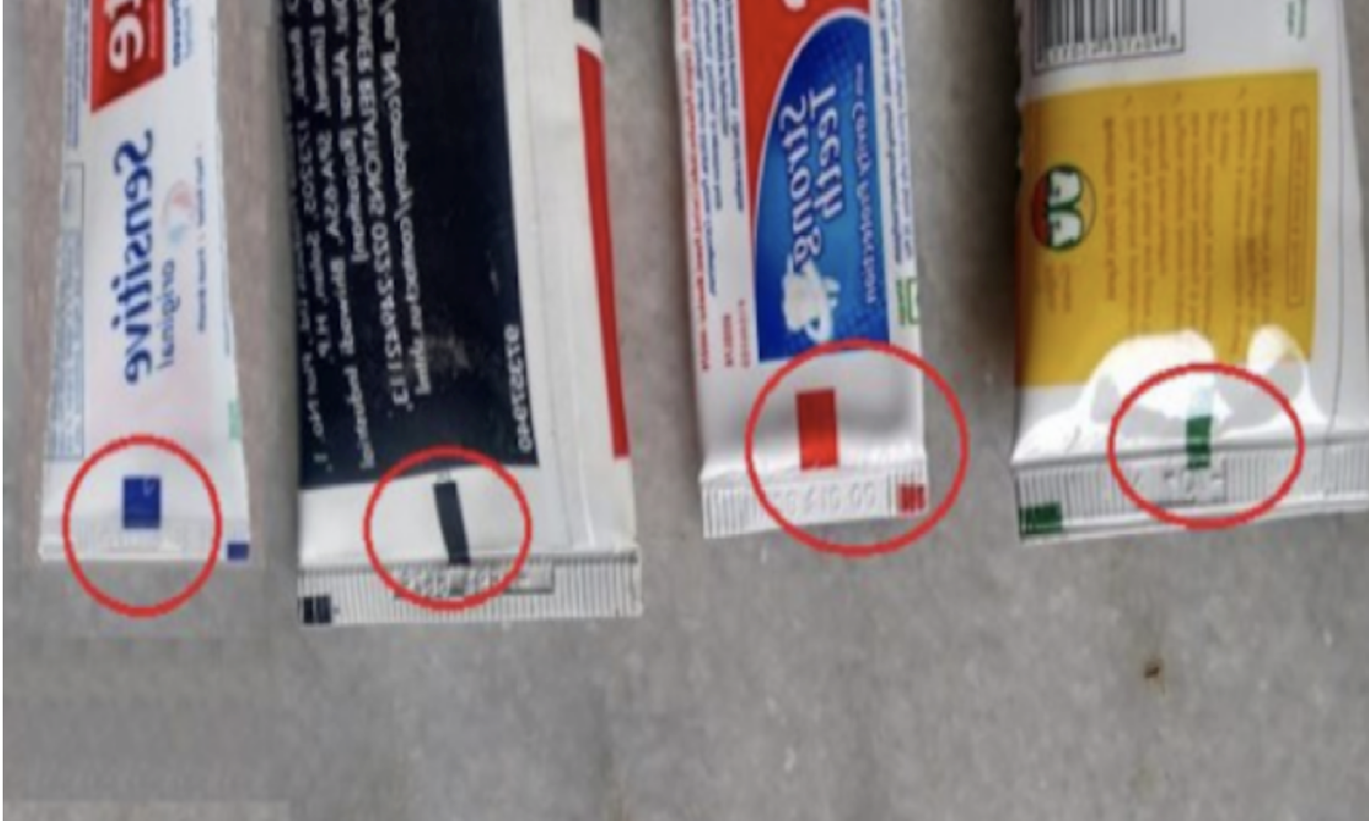These Are the Meaning of Each Color at the Bottom of the Toothpastes
