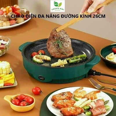 CHẢO ĐIỆN ĐA NĂNG ĐƯỜNG KÍNH 26CM, CHIÊN RÁN TIỆN LỢI