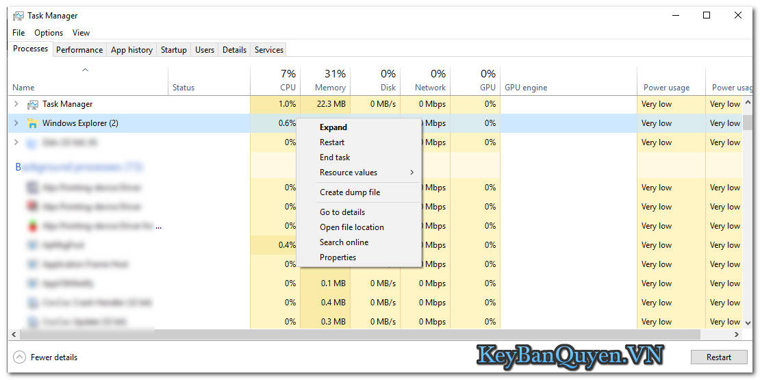 Tìm hiểu và sử dụng Windows Task Manager. [ Phần 2 ]