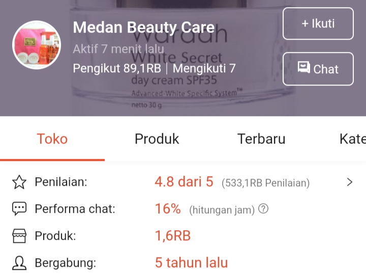 Medan Beauty Care Supplier Shopee Terbaik Kategori Kesehatan dan Kecantikan