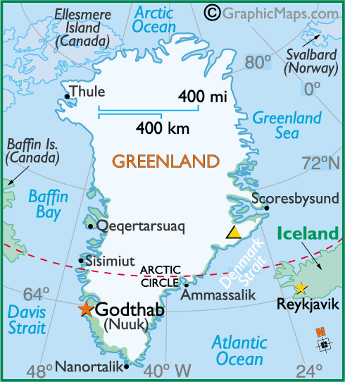 Groenl ndia Mapas Geogr ficos - GL Large