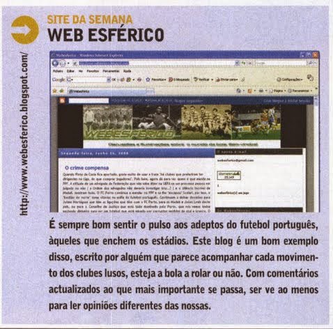 O 1.º Webesférico na Revista J