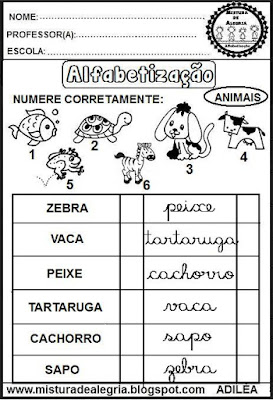 Atividades de alfabetização,autoditados