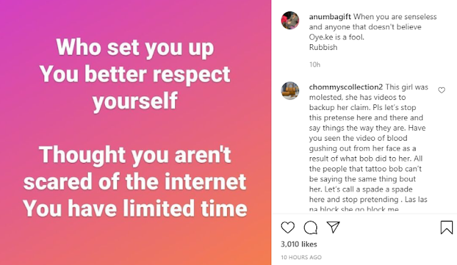 Anyone who doesn't believe Oye is a fool and senseless - Anumba Gift Claims Bobrisky assaulted her