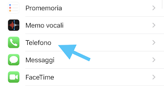 Impostazioni Telefono iPhone
