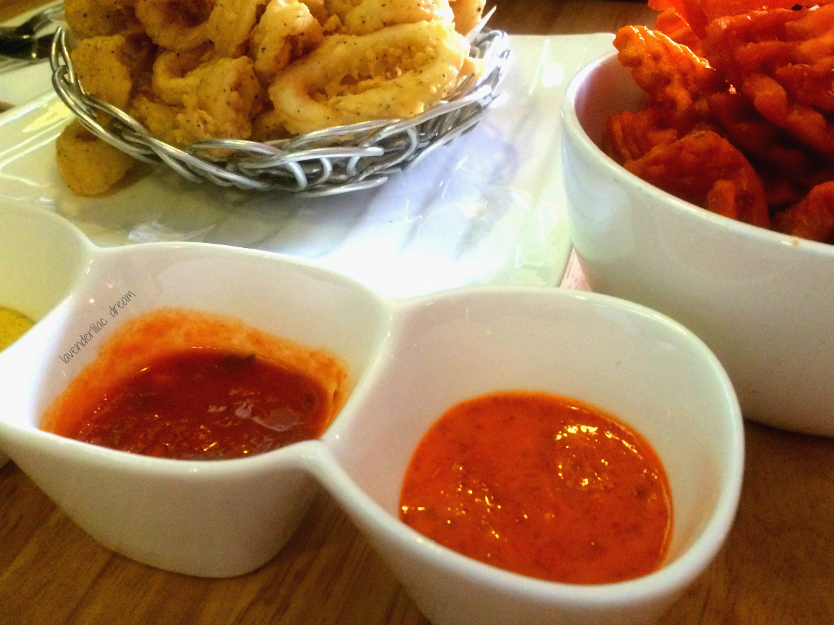 Cutting Board Chinatown NYC Calamari Sweet Potato Waffle Fries