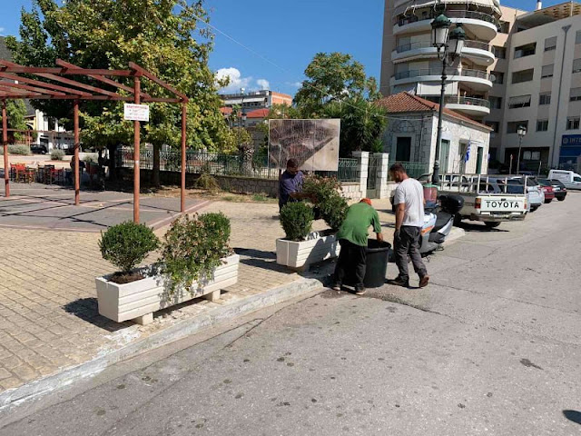 Εργασίες  ανάπλασης και κυκλοφοριακών ρυθμίσεων στη πλατεία εθνικής αντίστασης του Δήμου Στυλίδας.