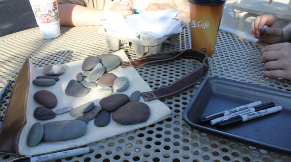 It's About Art and Design: Drawing On Rocks with Ink - Small Adventures ...