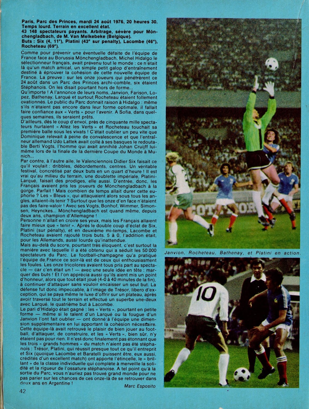 Soccer Nostalgia International Season 1976/ 77, Part 2 (August 1976)