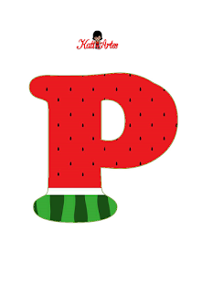 Abecedario de Sandía. Watermelon Alphabet.