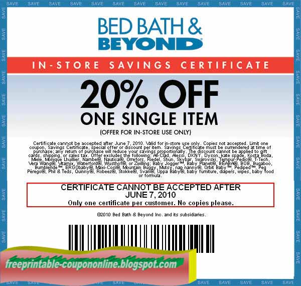 Printable Coupons 2020 Bed Bath and Beyond Coupons