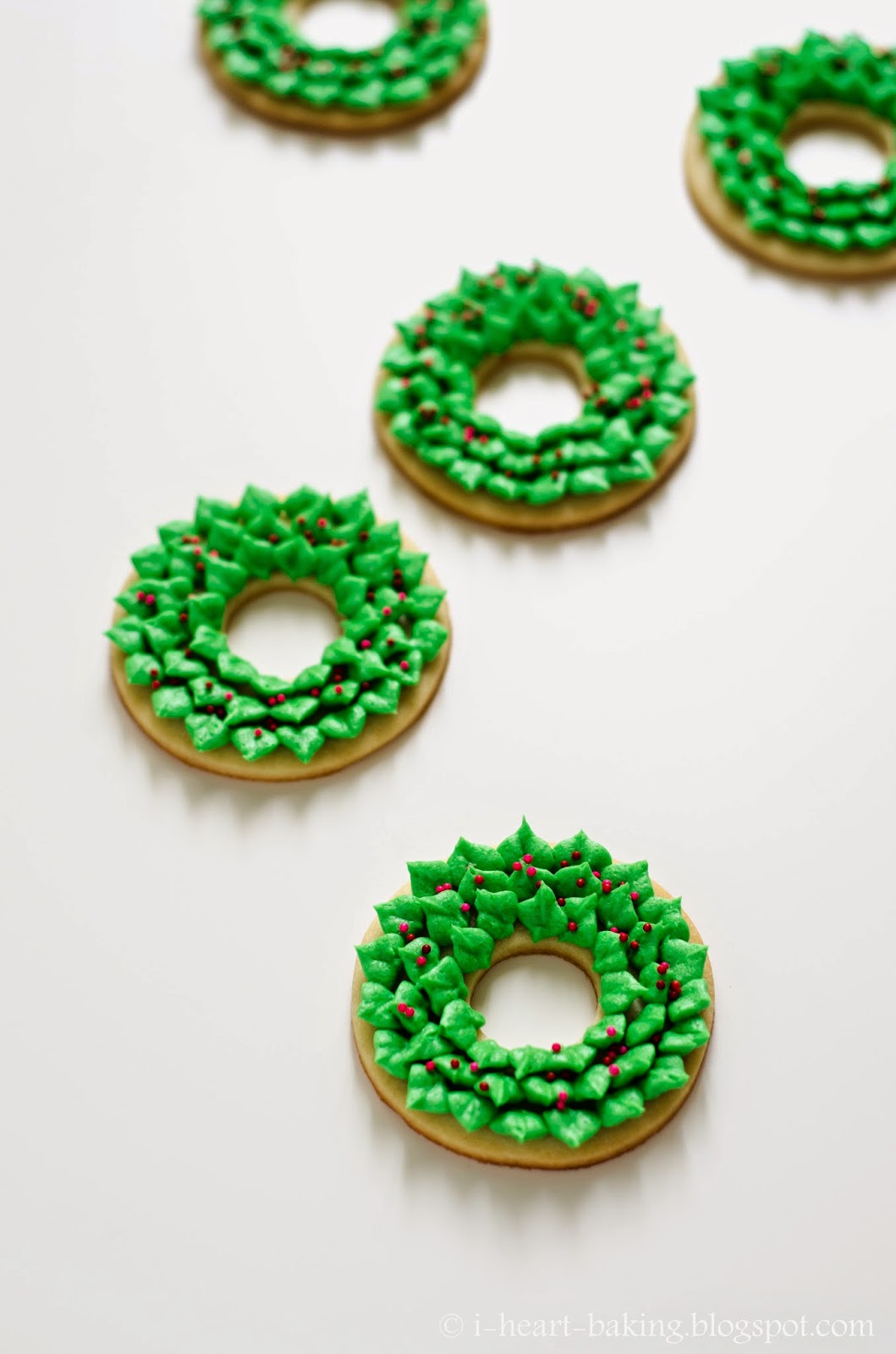 Christmas tree decorated oreo cookies i heart baking!: christmas wreath cookies with soft frosting