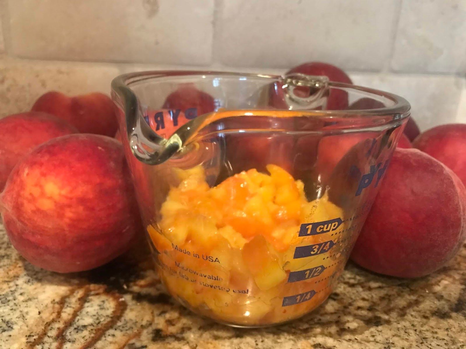 Recipe Easy Peach Pancakes Made with Fresh Peaches Dallas Mom Blog and Fort Worth Mom Blogger