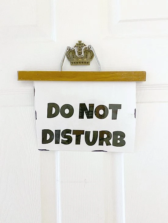  How to Make an Easy DIY Vintage Hanger Do Not Disturb Sign