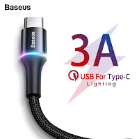 Baseus USB Type C Cable For Samsung Galaxy S10 S9 S8
