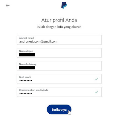 Cara Membuat Akun PayPal