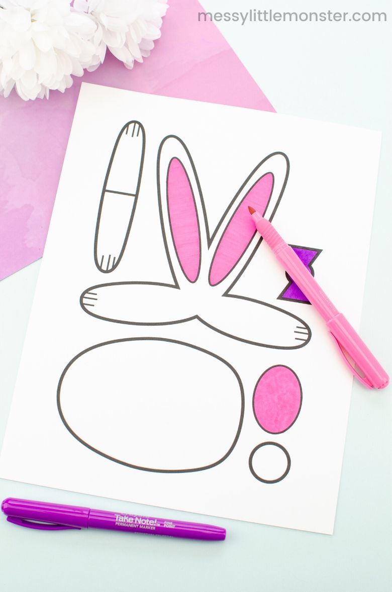 Moving Bunny Craft (with bunny template) - Messy Little Monster