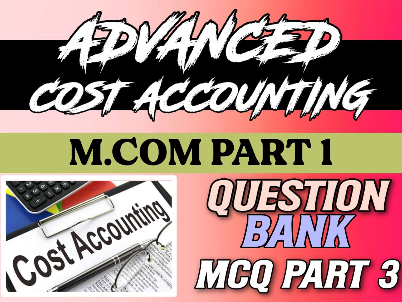 ADVANCED COST ACCOUNTING PAER 1 MCQ PDF