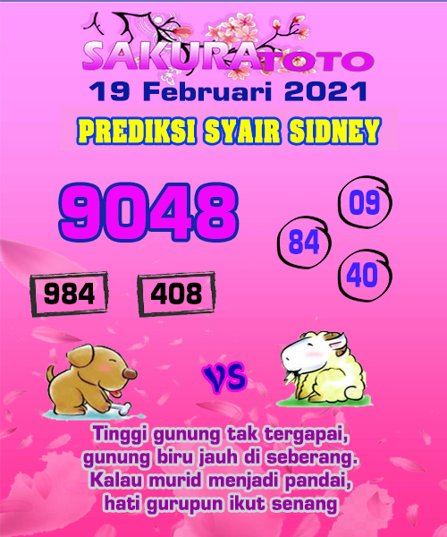 Prediksi Togel Sd Jumat 19 Februari 2021 Bocoran Sidney Prediksi Jp