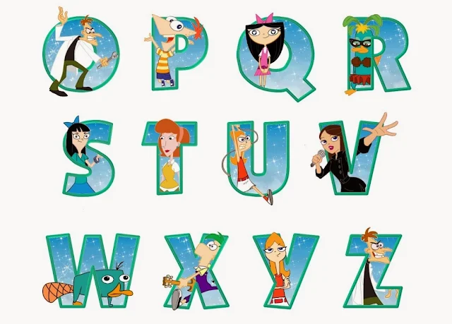Alfabeto de Phineas y Ferb.