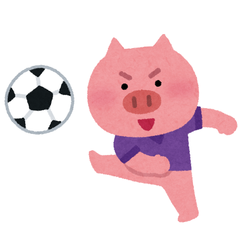 いろいろなサッカーをやる動物のキャラクター かわいいフリー素材集 いらすとや