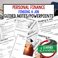 Personal Finance: Budgeting and Money, Credit, Buying a Car, Getting Insurance, Paying for College, Applying for a Job, Getting Your Own Home, Paying and Filing Taxes Guided Notes & PowerPoint