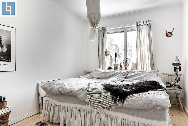 Ethnic chic decoration for a Scandinavian apartment