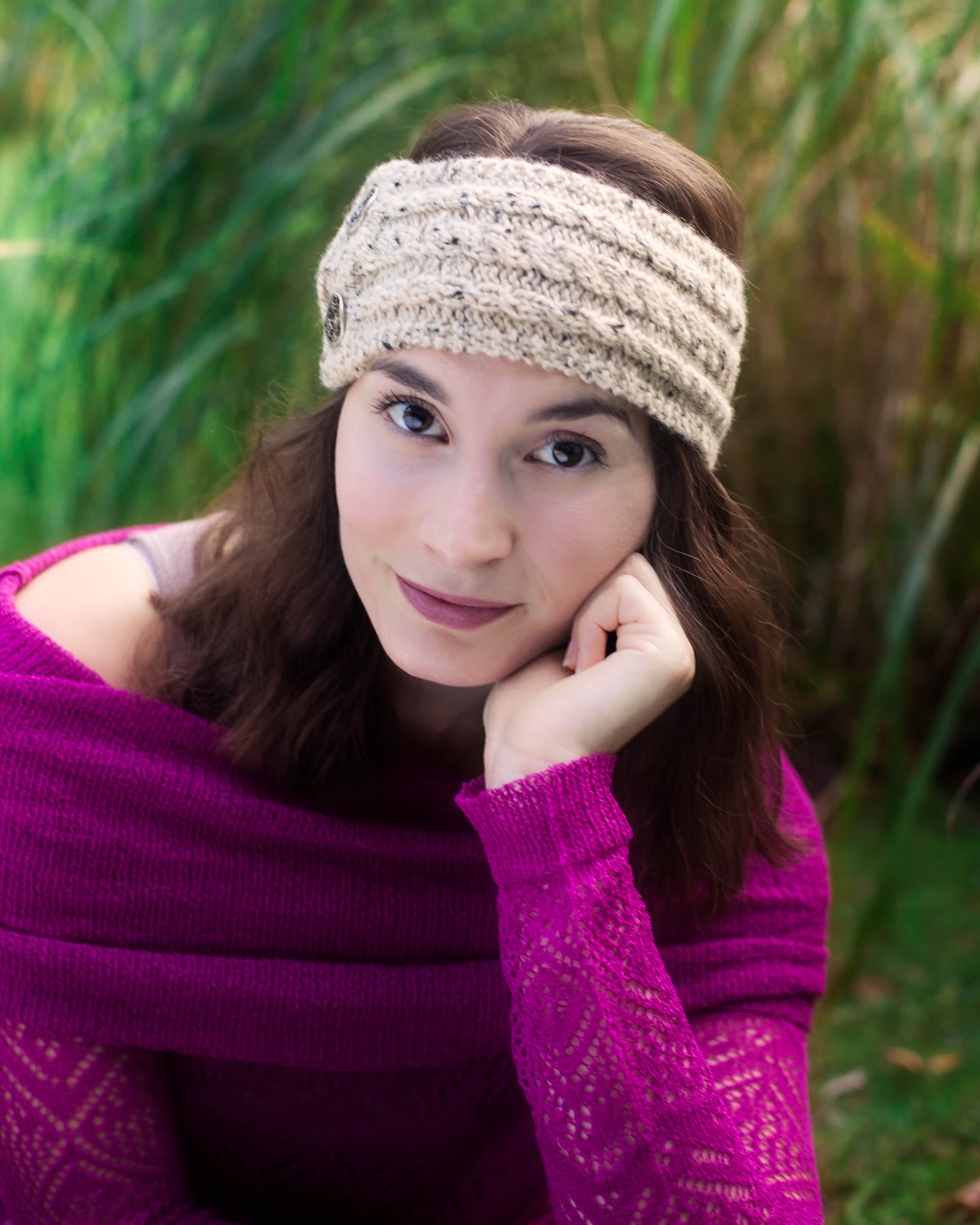 loom knit earwarmer, headband, loom knitting patterns, patterns