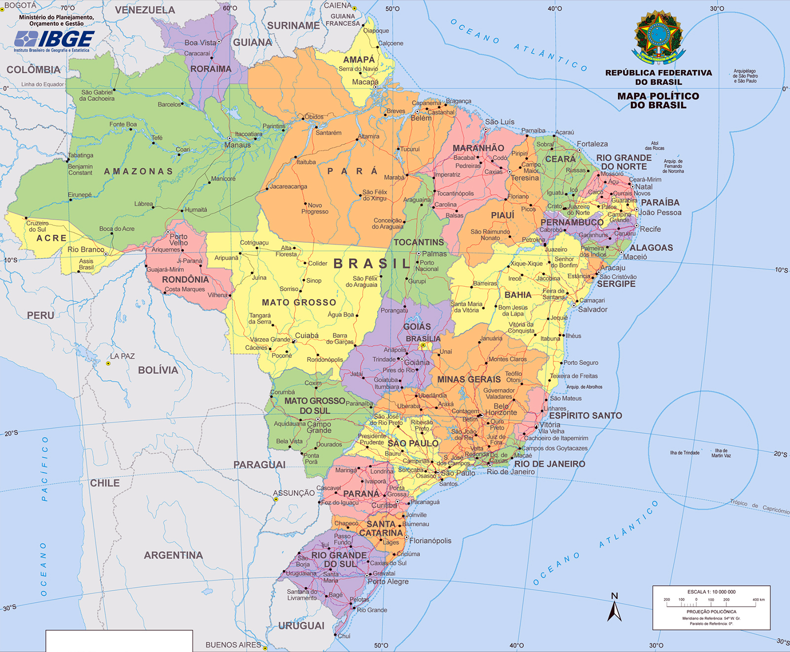Brasil, Aspectos Geográficos e Turísticos do Brasil - Geografia Total™