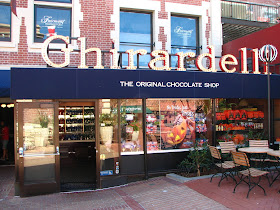 The Ghirardelli Chocolate Shop in Ghirardelli Square on San Francisco's northern waterfront