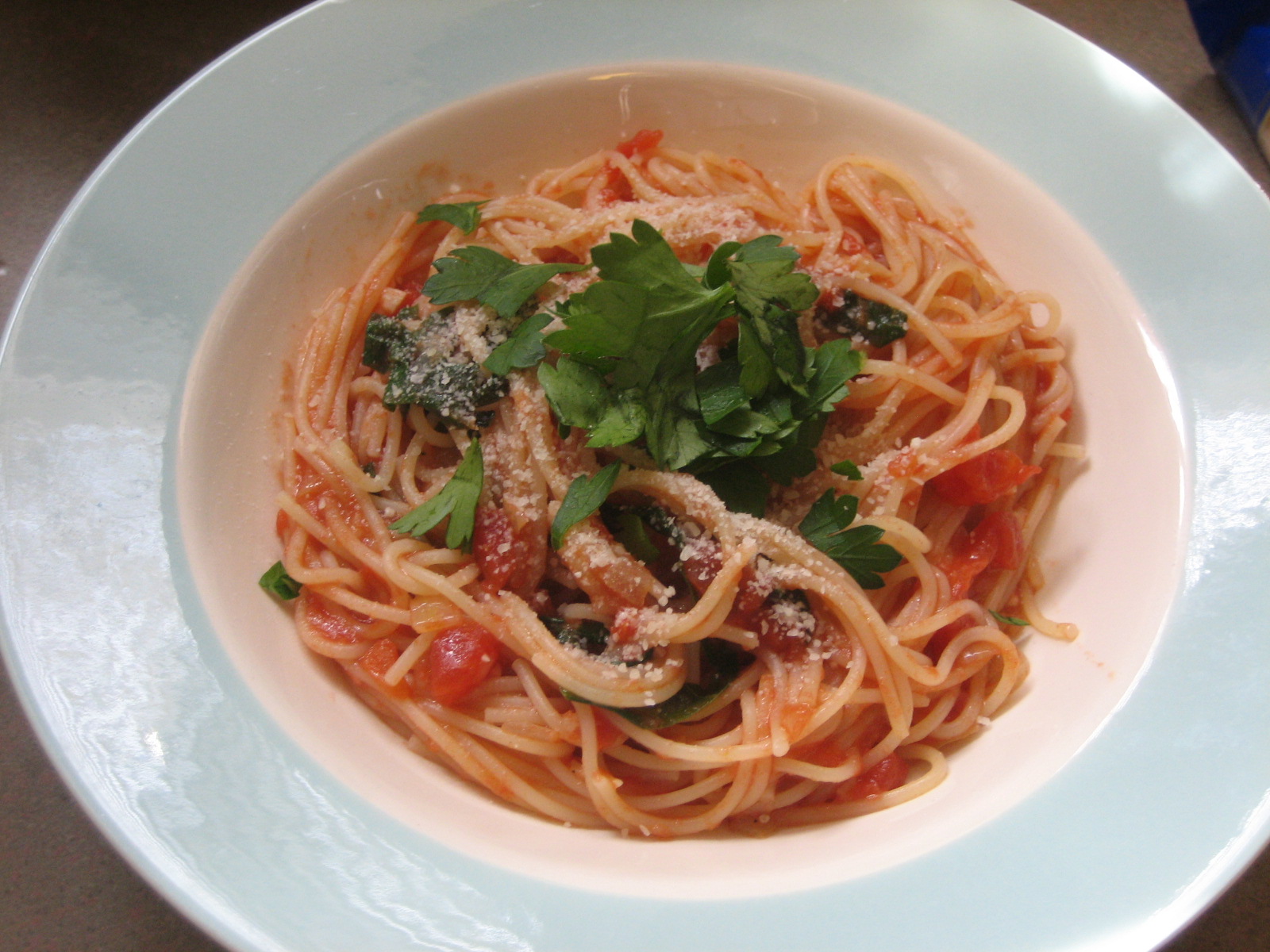 Kitchen Potchke Pasta with Anchovies, Tomatoes, and Swiss Chard
