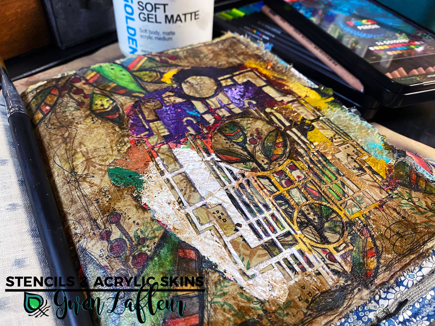StencilGirl® Talk Art Journaling with Stencils and Acrylic Skins