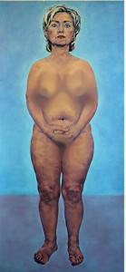 American activists put up the naked statues of Donald Trump for a project called